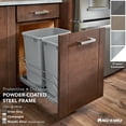 thumbnail image 2 of Rev-A-Shelf Double 27 Quart Pullout Soft Close Waste Container, White, 2 of 11