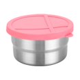 thumbnail image 2 of Boîte à Collations en Acier Inoxydable avec Couvercle en Silicone - Contenant de Rangement Alimentaire Hermétique Scellé Portable à Compartiments Divisés pour Collations Assaisonnements, Rose, JKODE, 2 of 8