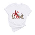 thumbnail image 2 of Meichang T-Shirt de la Saint-Valentin pour Femmes, Mignon T-Shirt à Imprimé Cœur, Manches Courtes, Col Rond, Hauts Mignons, Coupe Ample, T-Shirts de Fête, Saint-Valentin, 2 of 6