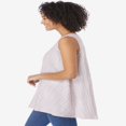 thumbnail image 4 of CHOK Women‘s Plus Size Button-Front Linen Tank - 22/24  Natural Khaki Stripe, 4 of 5
