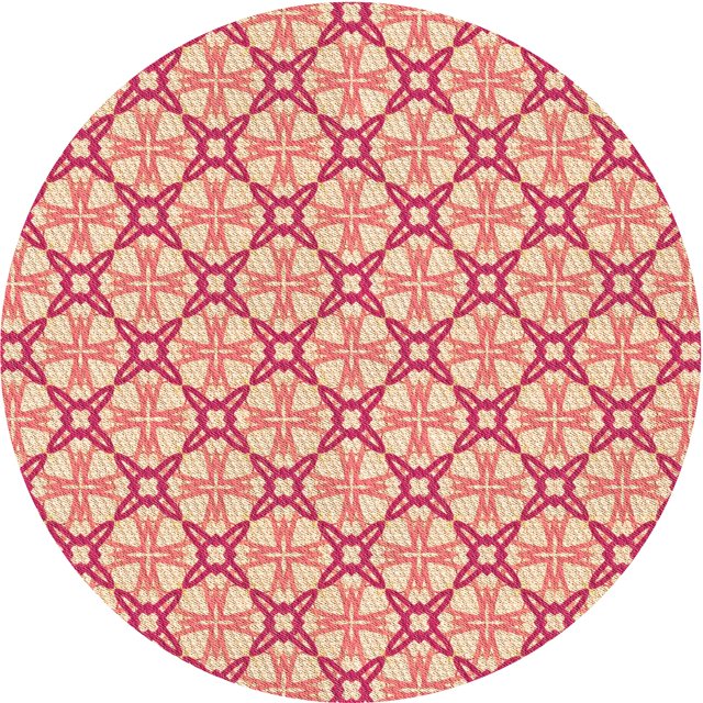 Ahgly Company Tapis d'Intérieur Lavables en Machine, Ronds Transitionnels Rouge Cramoisi, Ronds de 6 Pi