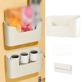 thumbnail image 1 of Contenants de Rangement Organisateur de Porte d'Armoire Montage Mural pour Garde-Manger Polyvalent VR Cuisine avec Montage Mural et Autocollants Organisateur Spacieux Utilisation Facile Sans Perçage, 1 of 5