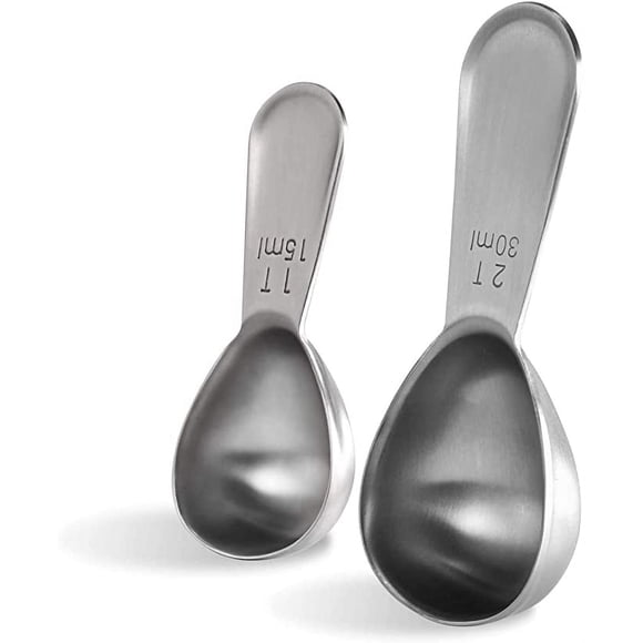 U-Taste 18/8 Stainless Steel Coffee Scoop: Durable Metal Kitchen Baking Cooking Measuring Coffee Scoop 1 tablespoon & 2 tablespoon