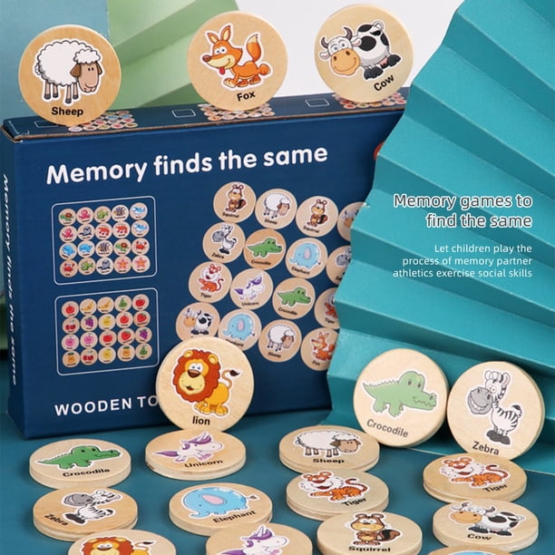 TOWO Jeu de mémoire en Bois pour Enfants et Adultes - Jeux de logique