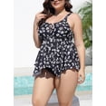 thumbnail image 4 of Charmo Womens Plus Size Tankini Tops Flowy Bathing Suits Tops Printed Swim Tops, 4 of 6