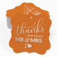 thumbnail image 2 of Inkdotpot Pack Of 100 Thanks From The New Wedding Paper Tags DIY Craft Bracket Shape Real Silver Foil Hang Tags, 2 of 7