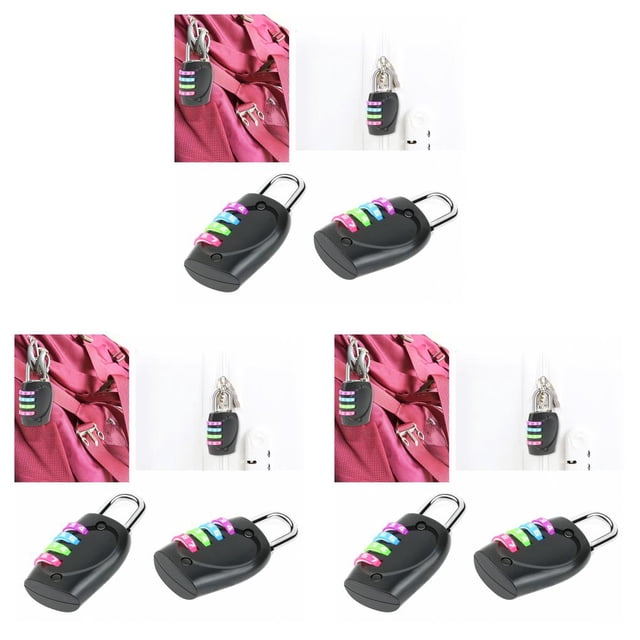 Maoww Office Gym 4-digit Combination Lock Camping Portable Suitcase Cabinet Gate Zinc Alloy Resettable Padlock Multifunctional Type2 NO2