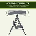 thumbnail image 4 of Outsunny 2-Seat Patio Swing Chair, Outdoor Porch Swing Glider, Dark Grey, 4 of 10