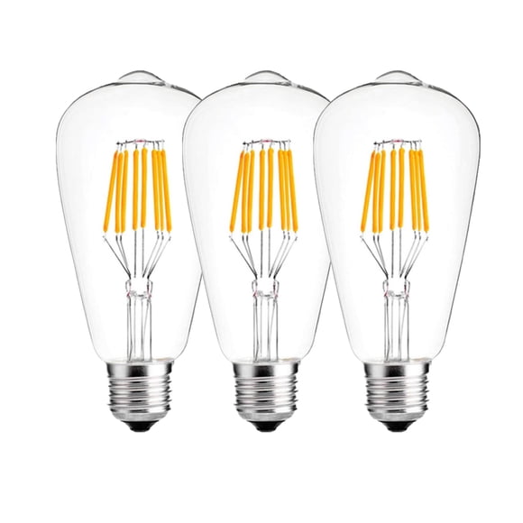 FSLiving 4W ST64 LED Edison Light Bulbs E26 Standard Base Dimmable 3.7V Low Voltage Vintage Bulb 2700K Warm Light Color Temperature for Pendant Light Wall Sconce Table Lamp DIY - Set of 2