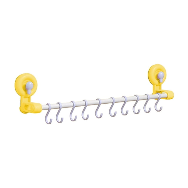 towels for Bathroom Suction Cup Hook Rack without Punching, Kitchen Pole with Hook, Bathroom Storage Rack, towel Storage Rack, Clothes Hanger Behind The Door