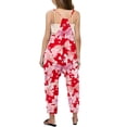 thumbnail image 4 of 7 Month Girl Clothes Bundle Girl Clothes Girls' Printed Casual V Suspender Romper Solid Color Loose Casual Romper With Pocket Spring And Summer Clothing, 4 of 6