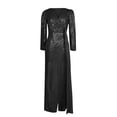 thumbnail image 3 of UPPADA Plus Size Wedding Guest Dress for Womens Short Sleeve Wedding Ball Prom Formal Dress Floor-Length Dress Cocktail Wedding Formal Wrap Dress Sales Today Clearance, 3 of 5