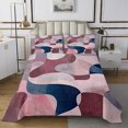 thumbnail image 1 of Erosebridal Modern Minimalism Coverlet Set King, Abstract Geometric Bedding Set, Pink Camo Bed Set, Breathable Bedroom Decorative, 3pcs, 1 of 5
