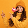 thumbnail image 2 of Way To Celebrate Birthday Party Photo Booth Props, 12 Pcs Funny Photo Decorations Moustache Glasses Hats for Selfie Memory Assorted Colors Designs, 2 of 4