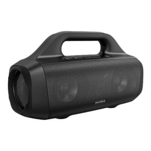 Anker Soundcore Haut-Parleur Extérieur à Boombes de Mouvement avec Haut-Parleurs en Titane, Technologie BassUp, Étanchéité IPX7, Autonomie de 24 H, Application Soundcore, Poignée Intégrée, Haut-Parleur Bluetooth Portable pour l'Extérieur, Camping