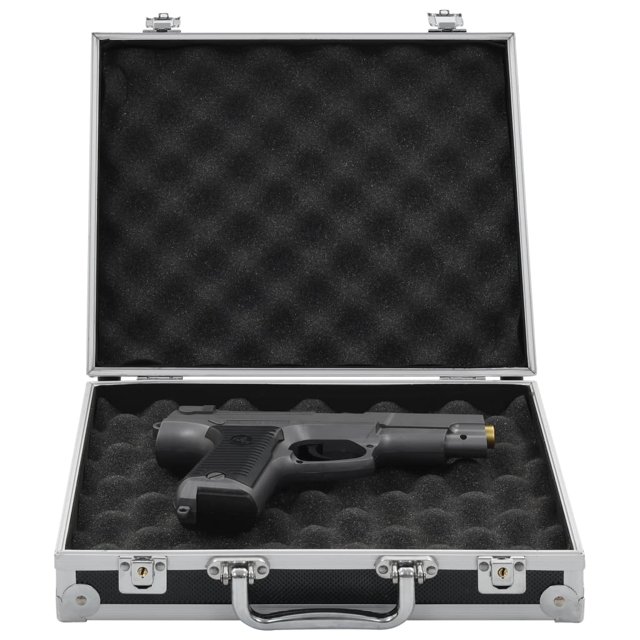 vidaXL Gun Case Aluminium ABS Black