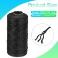 thumbnail image 2 of Uxcell Nylon String 3 Strands Twisted Mason Line 1.5mm x 218 Yards, Black, 2 of 6