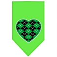 thumbnail image 1 of Argyle Heart Green Screen Print Bandana Lime Green Small, 1 of 1