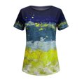 thumbnail image 4 of Pompotops Blouse Décontractée Ample pour Femme, Mode, Imprimée, Col Rond, T-Shirt, Chemises, Blouse, T-Shirt Imprimé, Liquidation, 4 of 5