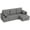 Grey, variant on HOMCOM Sofa Bed, Pull Out Sleeper Couch with USB Ports, Chaise Storage