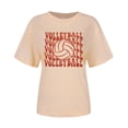 thumbnail image 3 of Fgnfyis T-Shirts Femmes Chandails de Volleyball T-Shirts d'Équipe de Volleyball Hauts Graphiques de Volleyball Chandails Décontractés à Manches Courtes T-Shirts pour Femmes Beige TTG, 3 of 3