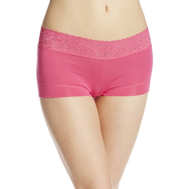 Maidenform Shorty en Coton pour Femmes avec Dentelle - Article à Succès, 5, Rose