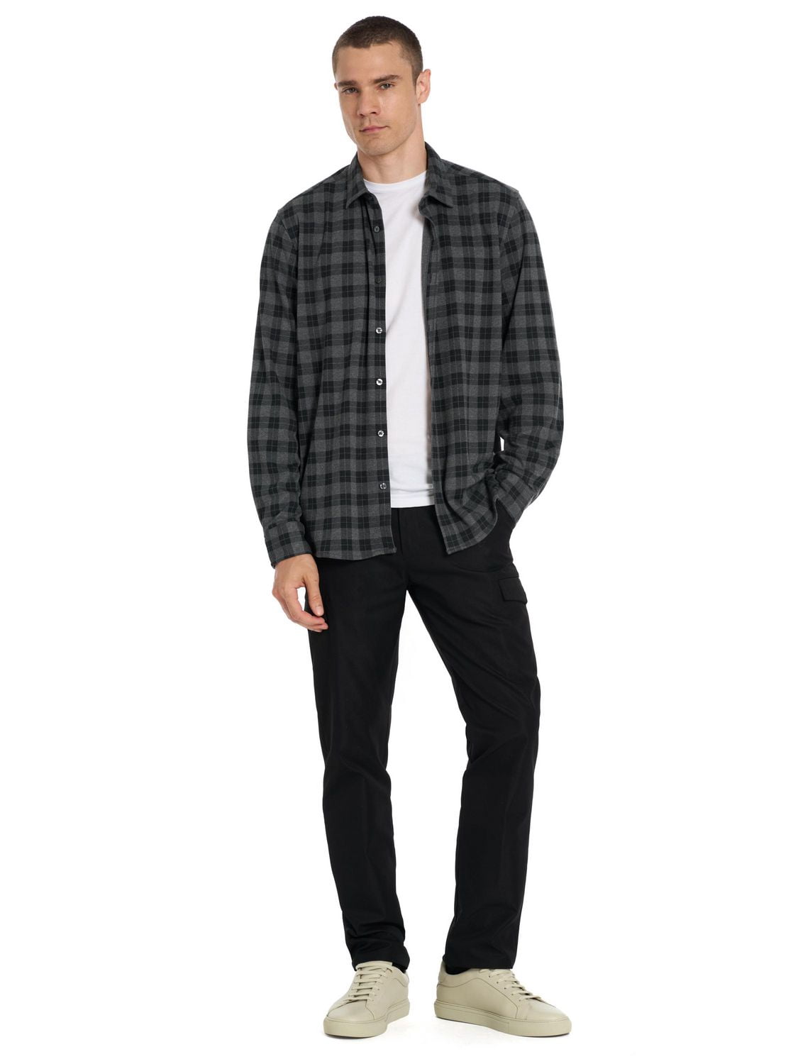 Van Heusen Long Sleeve Performance Plaid Shirt