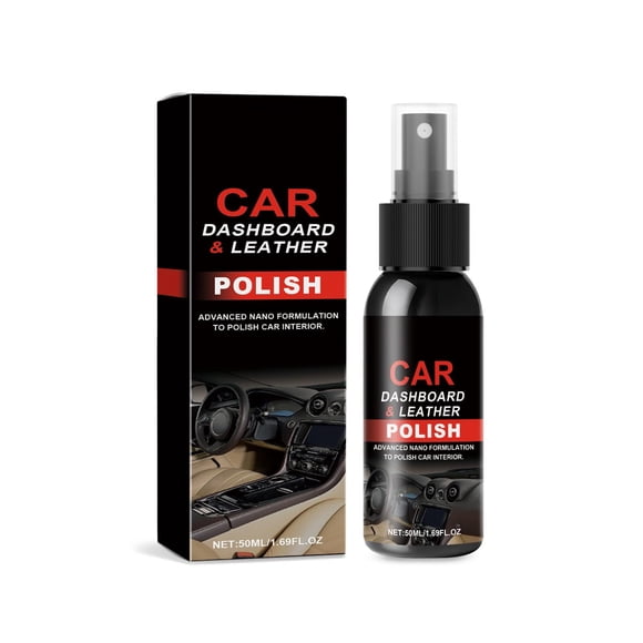 Dust-Free Dashboard Restorer - Natural Shine Polish Formula for Car Interior Leather Seats Plastic Trim Protection