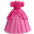thumbnail image 2 of KAWELL Princess Peach Costume pour Filles, Super Frères Enfants Princess Peach Robe Halloween Cosplay Déguisement, 2 of 6
