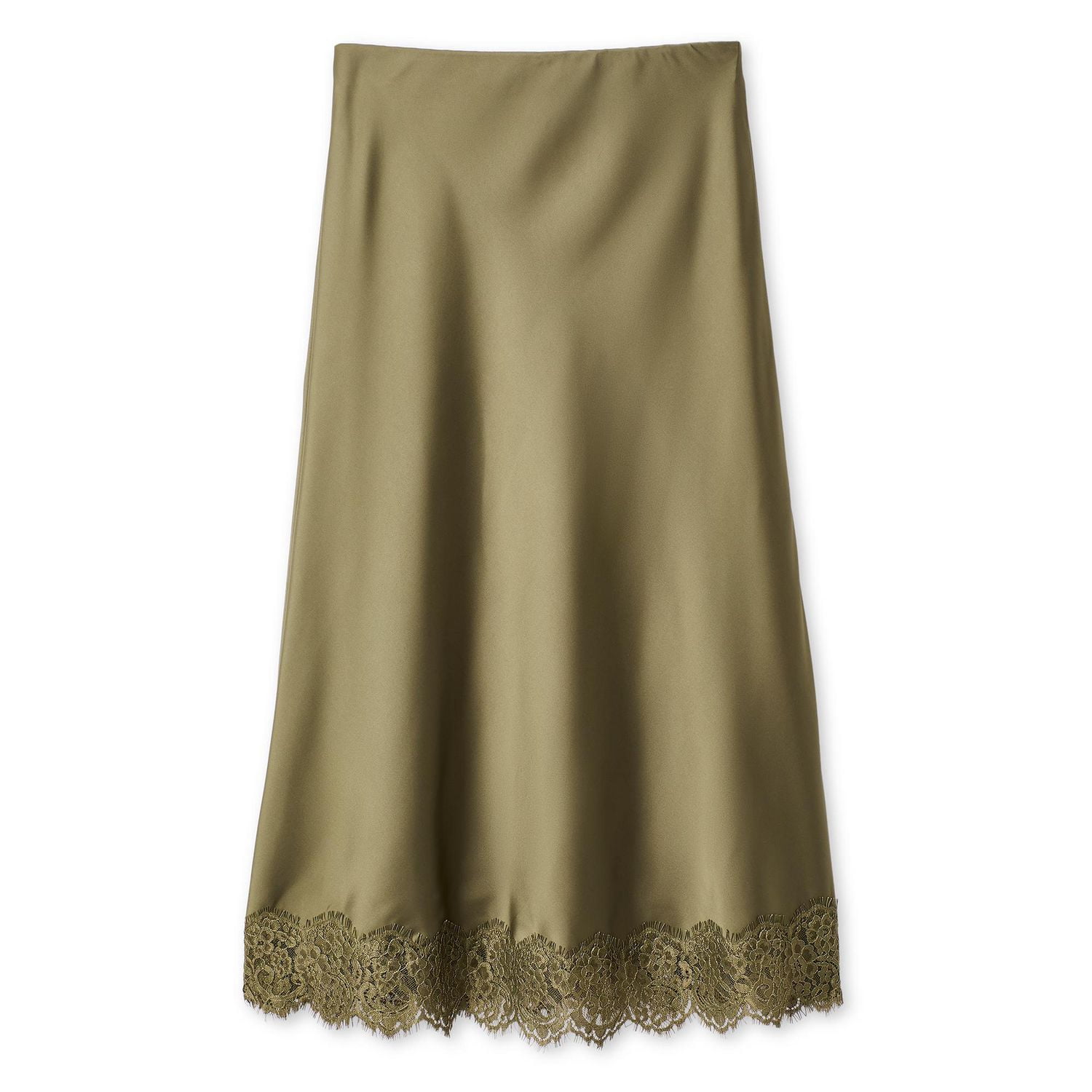 George Women's Lace Trim Satin Skirt