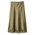 thumbnail image 1 of George Women's Lace Trim Satin Skirt, 1 of 6