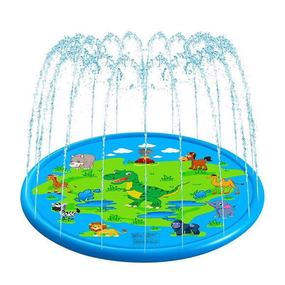 Tapis d'Éclaboussures pour Enfants, 68 Arroseur d'Été Extérieur pour Tout-Petits, Bébés et Garçons et Filles de 1 à 12 Ans, Jouets d'Eau à Patauger et Arroseur pour Jeux Amusants, Fête et Jeu