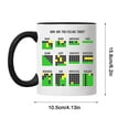 thumbnail image 3 of Dvkptbk Mug Creatives Sense Green Grids Mood Words Mugs Wordle Mug Kitchen Gadgets, 3 of 8