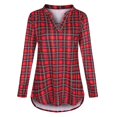 thumbnail image 4 of Kcodviy Chemise de Maternité à Manches Longues pour Femmes, Infertilité, Chemise de Maternité à Carreaux Imprimée, Chemises d'Allaitement, Blouse de Garde-Robe de Maternité pour l'Allaitement, Combinaison Salopette en V pour Femmes, Haut à Encolure, 4 of 7