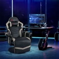 thumbnail image 4 of Goplus Massage Gaming Recliner Reclining Racing Chair Swivel Gray, 4 of 10