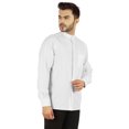 thumbnail image 3 of Bestman Solid Button-Down Shirt For Mens Chinese Collar Front Placket Formal Shirts, 3 of 7