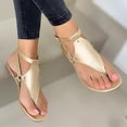 thumbnail image 1 of LSLJS Summer Ladies Shoes Flat Bottom Roman Flip Flops Casual Women's Sandals, 1 of 4