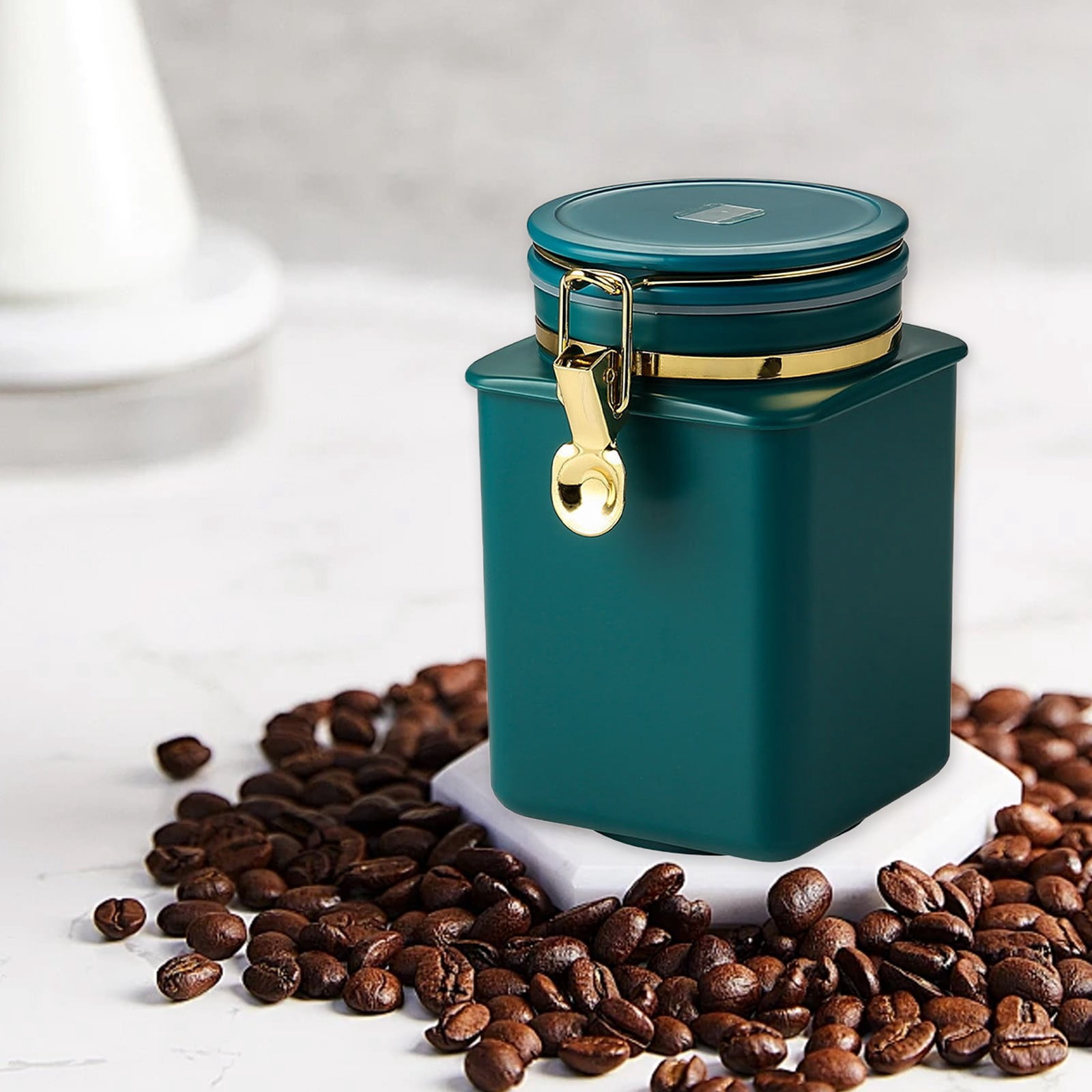 Coffee Canister, Sealed Storage Jar With One Way Exhaust Port, 1.1