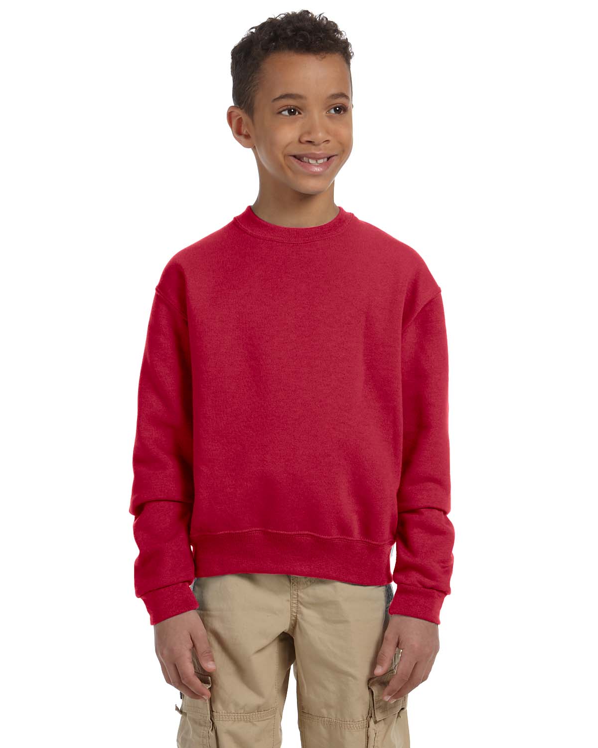 Jerzees Big Boy's NuBlend Seamless Ribbed Crewneck Sweatshirt, Style 562B