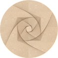 thumbnail image 1 of Ahgly Company Tapis Rond Lavable en Machine Intérieur Transitionnel Brun Sable Brun, 8 Pieds Rond, 1 of 7