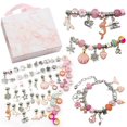 thumbnail image 1 of Ensemble de 64 Pcs/boîte Cadeau de Bracelet à Breloques Bricolage Kit de Fabrication de Bijoux avec Perles Breloques Pendentifs, 1 of 6