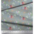 thumbnail image 3 of Soimoi Rayon Fabric House,Tree & Dog Clip Art Printed Craft Fabric by the Yard 56 Inch Wide, 3 of 3