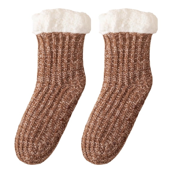 Cozy Spa Slipper Socks for Home and Sleep Thermal Knee High Stockings Wiber Winter Hosiery for Relaxing Indoors Comfort Foot Warmth