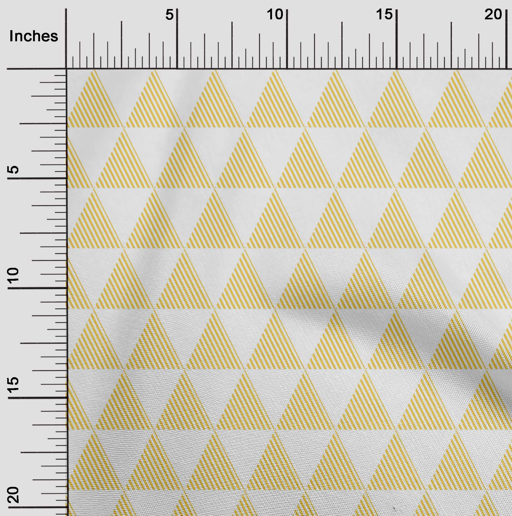 oneOone Cotton Silk Fabric Triangle Geometric Print Fabric By The Yard 42 Inch Wide