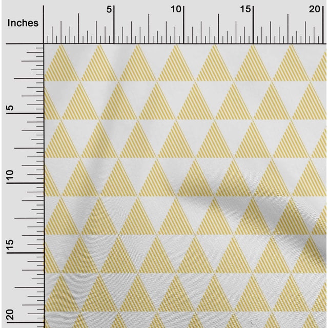 oneOone Cotton Poplin Fabric Triangle Geometric Printed Craft Fabric BTY 42 Inch Wide