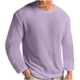 thumbnail image 1 of RXIRUCGD T-shirt Tricoté d'Été Uni à Col Rond à Manches Courtes pour Homme, Violet, Taille : 4TG, 1 of 5