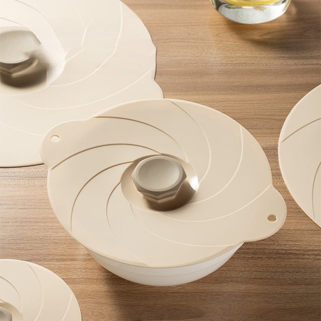pstuiky Silicone Suction Lids for Microwave & Fridge Reusable Splatter Proof Covers for Bowls, Plates, Pots & Pans Heat Resistant Food Storage Lids Set of 1