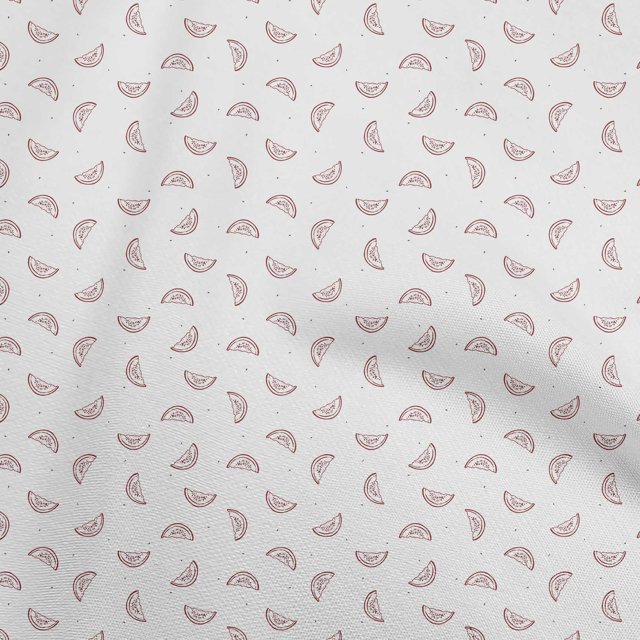 oneOone Polyester Spandex White Fabric Watermelon Craft Projects Decor Fabric Printed By The Yard 56 Inch Wide