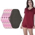 thumbnail image 4 of Serviette Hygiénique Réutilisable, Confortable à Forte Absorption d'Eau, Serviettes Menstruelles Lavables Imperméables pour Sorties pour Femmes pour la Maison M25, 4 of 8