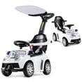 thumbnail image 1 of Costway 3-in-1 Sliding Walker w/ Adjustable Canopy Horn Music & Light for Boys & Girls White, 1 of 10
